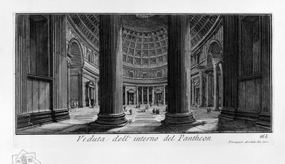 Interior View of the Pantheon by Giovanni Battista Piranesi